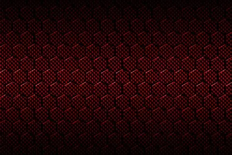 Red carbon fiber hexagon pattern. Stock Illustration