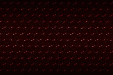 Red carbon fiber hexagon pattern. Stock Illustration