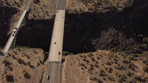 Red car/bridge Stock Footage 92565628