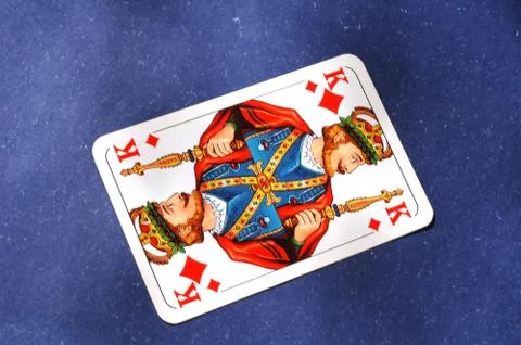 Red card king lying on the table Stock Photos
