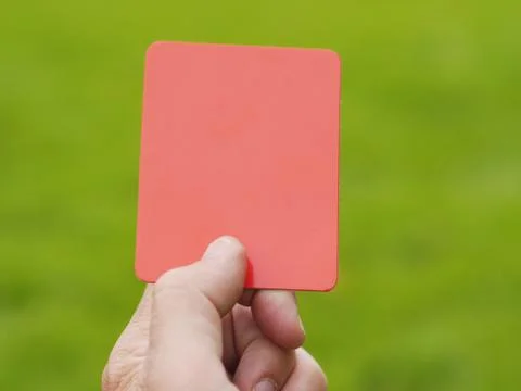 Red card soccer Foto stock