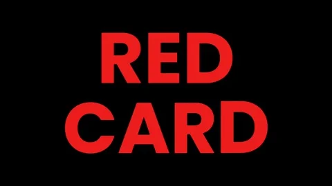 RED CARD - TEXT DISPLAY ANIMATION Stock Footage 277591379