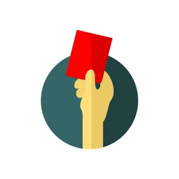 Red Card Warning Illustration Stock Illustration