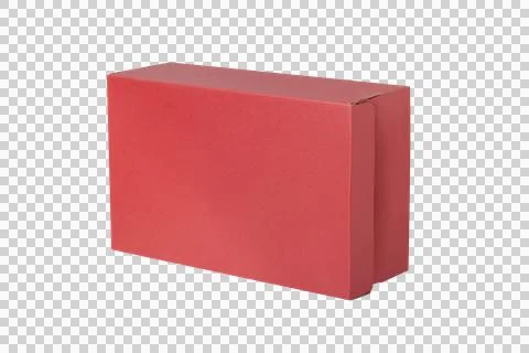 Red Cardboard box isolated on a transparent background Stock Photos