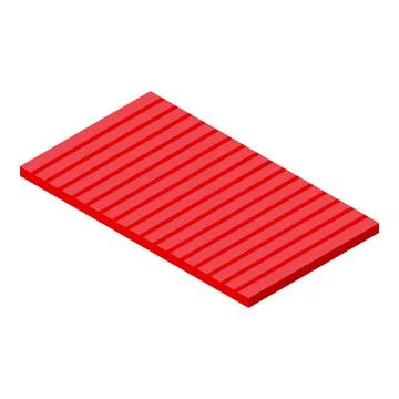 Red cargo container top view isometric projection logistics shipping industry Stock Illustration