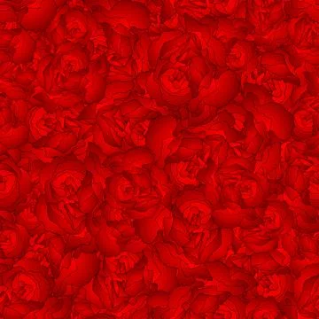 Red Carnation Flower Seamless Background Stock Illustration