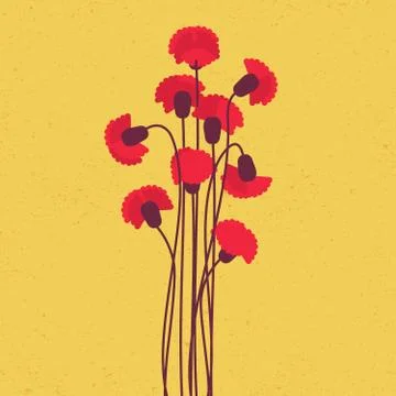 Red carnation Stock Illustration