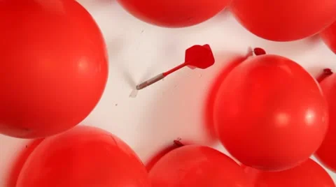Red carnival balloons Video stock 12091893