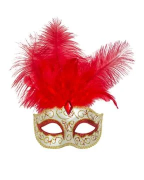 Red carnival mask Stock Illustration