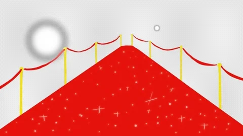 Red carpet animation with glitter and flashbulbs on a black screen. Festival Stock Footage 263992580