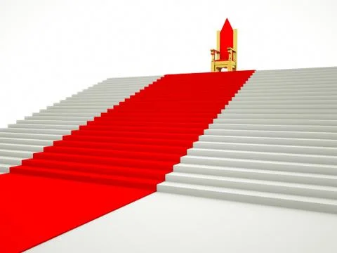 Red carpet ascension to the throne 스톡 일러스트