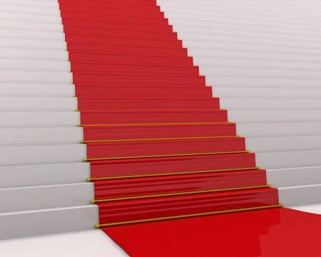 The red carpet for ceremony Illustrazione stock