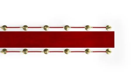 Red carpet for event from top 3d render on white Stock Illustration