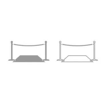 Red carpet grey set icon . Stock Illustration