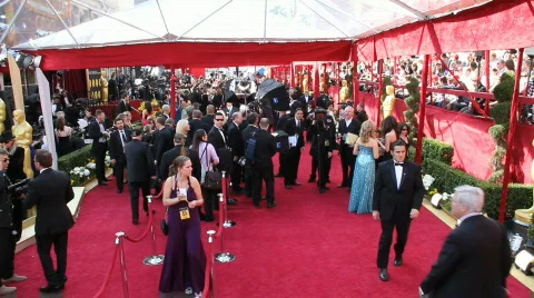Red Carpet High Angle Video stock 649928