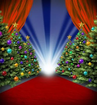 Red Carpet Holidays Stock Illustration