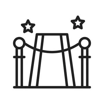 Red Carpet Icon Image. Illustrazione stock
