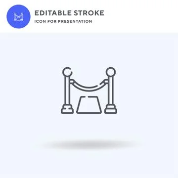 Red Carpet icon vector, filled flat sign, solid pictogram isolated on white Stock Illustration