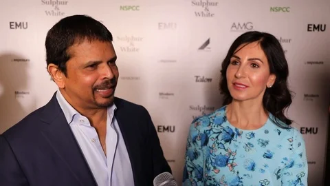 Red carpet interview with Alan Govinden at UK premiere of 'Sulphur &amp; White' 2020 Video stock 128813123