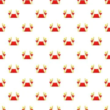 Red carpet pattern, cartoon style Stock Illustration