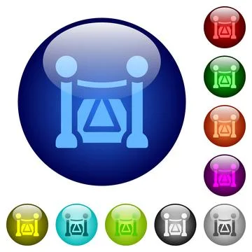 Red carpet solid color glass buttons Stock Illustration