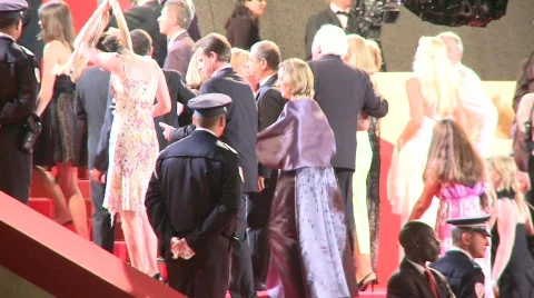 Red carpet steps 스톡 동영상 363916