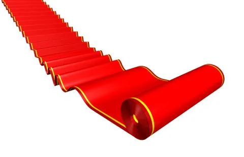 Red carpet unrolling Stock Illustration