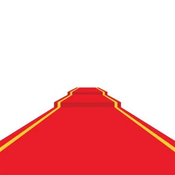 Red carpet vector element design template Stock Illustration