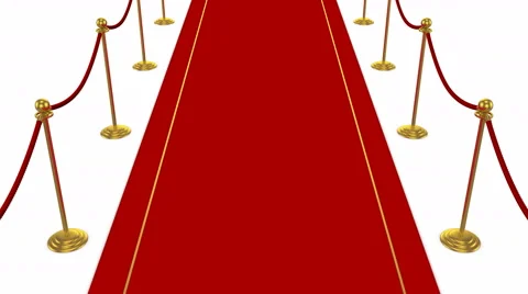 Red Carpet, White background Stock Footage 47029941