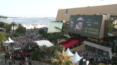 Red carpet wide with flashes 스톡 동영상 363923