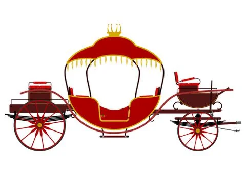 Red carriage Stock Illustration