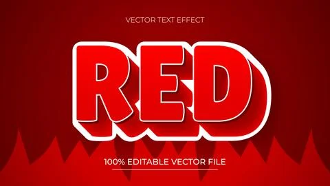 Red Cartoon 3D Editable Text Effect with Fire Background Stock Illustration