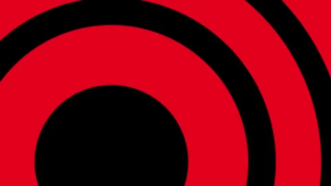 Red Cartoon Animated Background with Black Circles Seamless VJ Loop Stock Footage 333403269