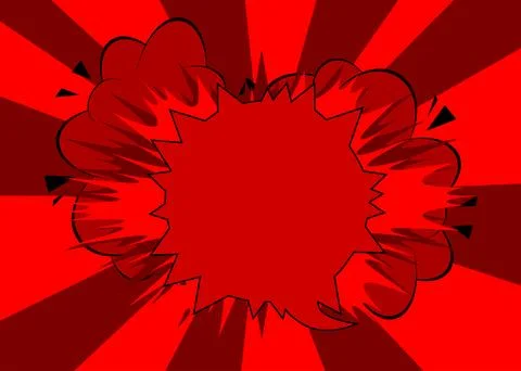 Red Cartoon Background, comic book abstract backdrop. Retro vector comics p.. Illustrazione stock