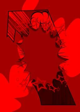 Red Cartoon Background, comic book abstract backdrop. Retro vector comics p.. Stock Illustration
