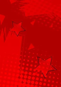 Red Cartoon Background, comic book abstract backdrop. Retro vector comics p.. 스톡 일러스트