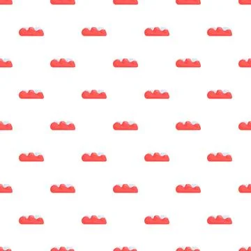 Red cartoon bread baking dough seamless pattern Stock Illustration
