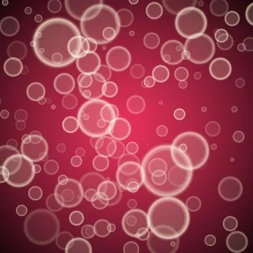 Red cartoon bubbles Stock Illustration