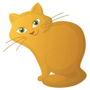 Red cartoon cat Stock Illustration