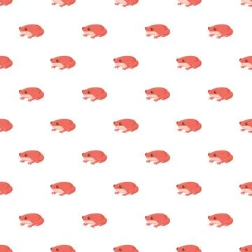 Red cartoon frog pattern repeating seamless background tile Stock Illustration