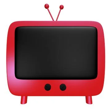 Red cartoon tv Stock Illustration