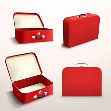 Red case on white Stock Illustration
