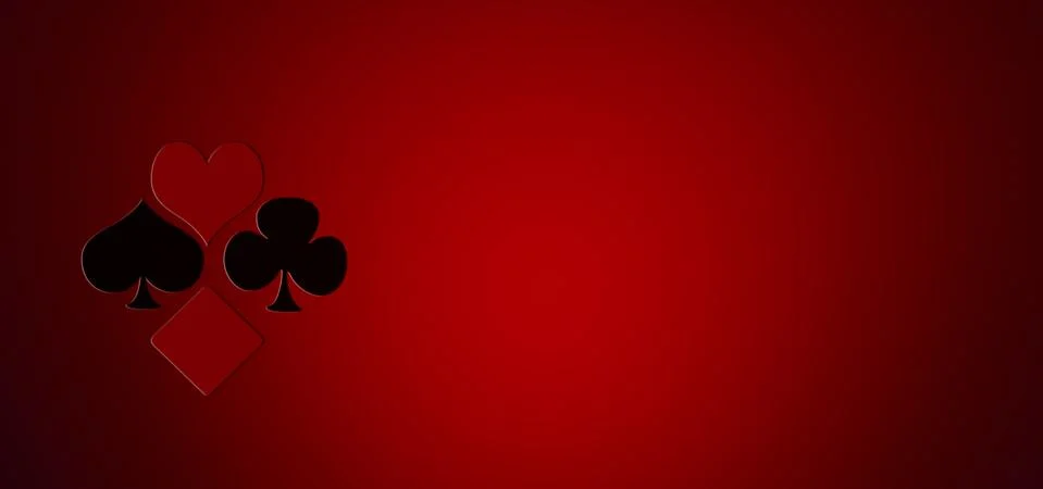 Red casino 3d rendering background concept. Stock Illustration