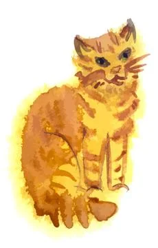Red cat Stock Illustration
