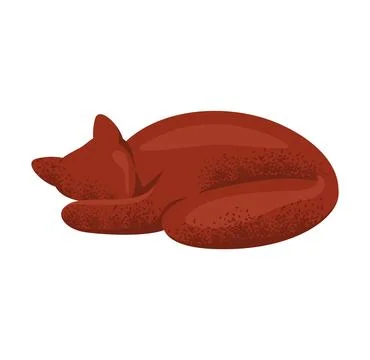 Red cat sleeping peacefully, cute cozy nap time, relaxed pet resting. Domestic 스톡 일러스트