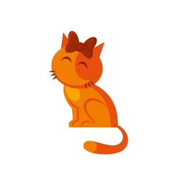 Red cat vector Stock Illustration