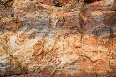 Red cave wall texture. Stock Photos