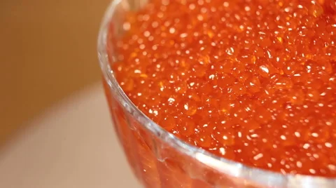 Red caviar background close up rotation 360 Stock Footage 57922087