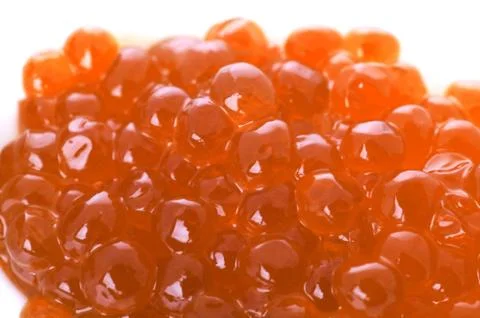 Red caviar close up Stock Photos