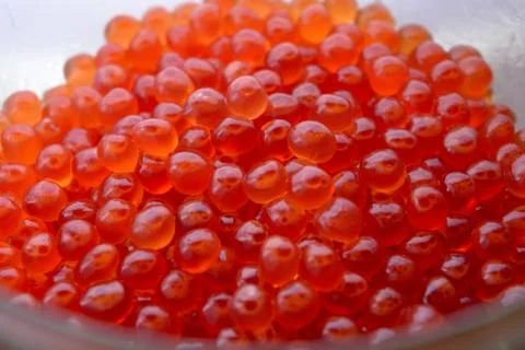 Red caviar. closeup Foto stock